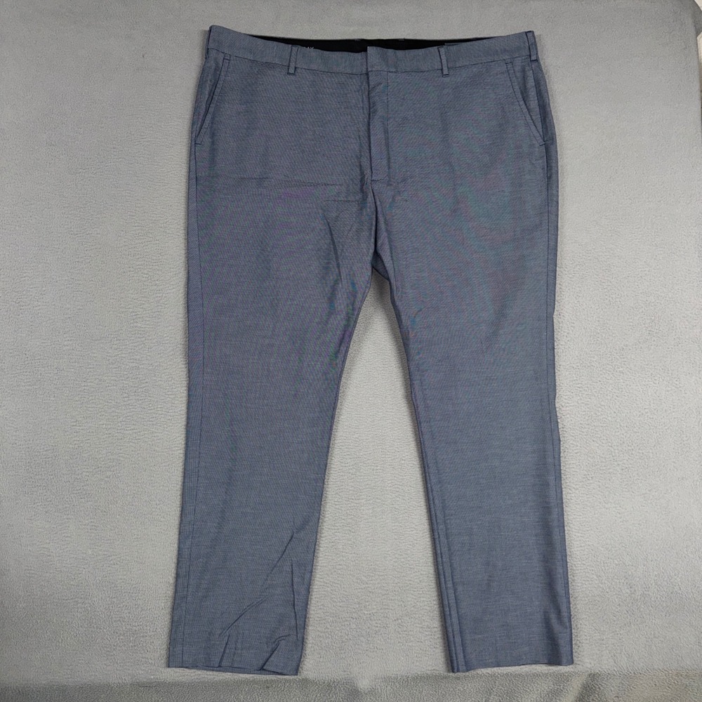 Bonobos Pants Mens 46x32 Blue Straight Leg Wednesday Micro Pattern Stretch Chino